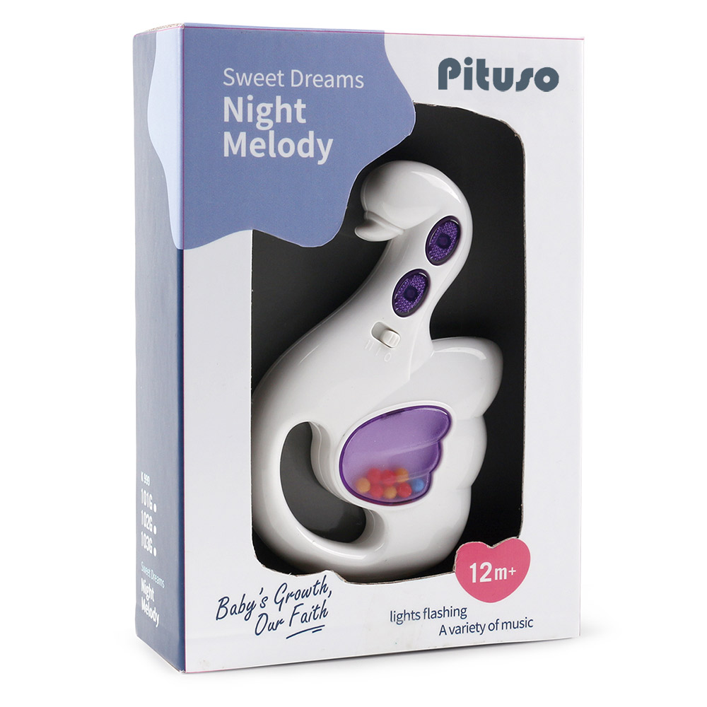 Развивающая игрушка-погремушка Pituso Лебедь свет,звук K999-101G купить — фото 2