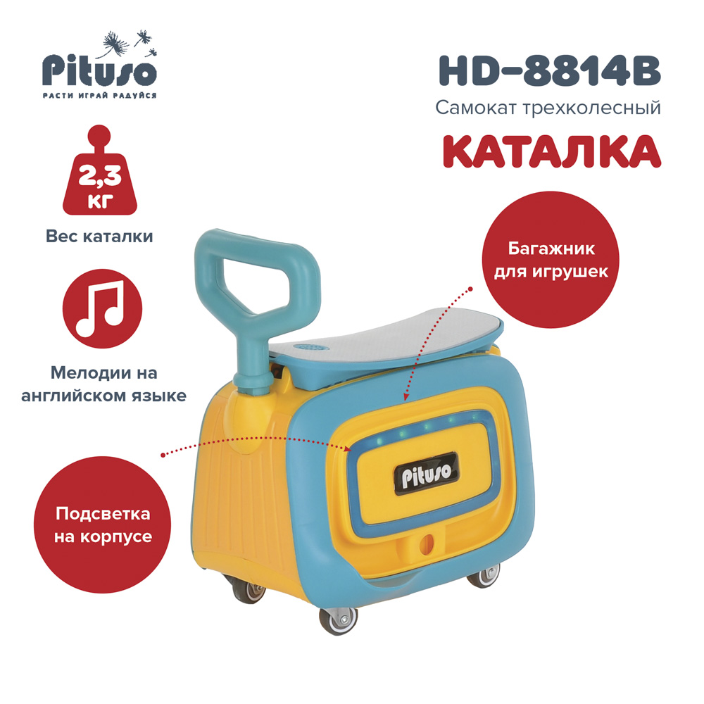 Самокат трехколесный 3в1 Pituso HD-8814B купить — фото 26