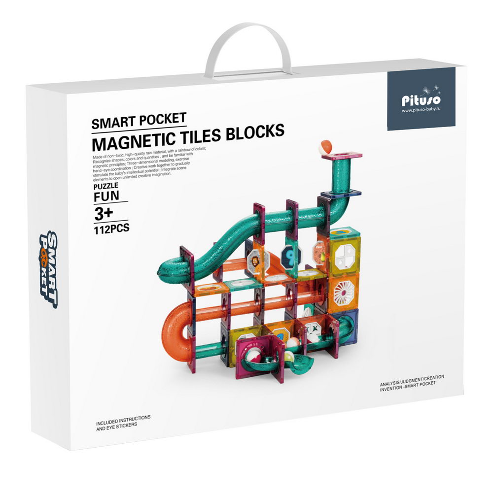 Магнитный конструктор Pituso с шариками (112 эл.) HW21005981 купить — фото 2