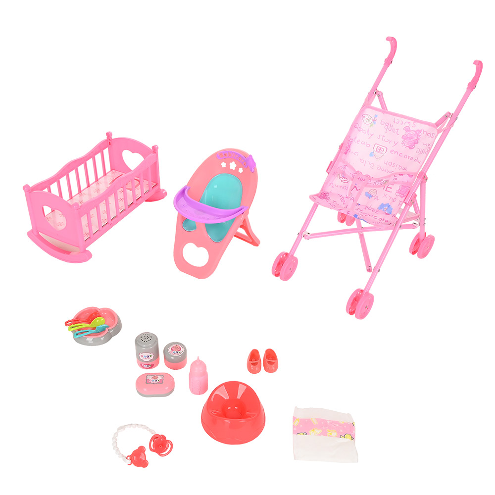 Набор Pituso Пупс с аксессуарами+кроватка+коляска+стул HW22018542 купить — фото 12