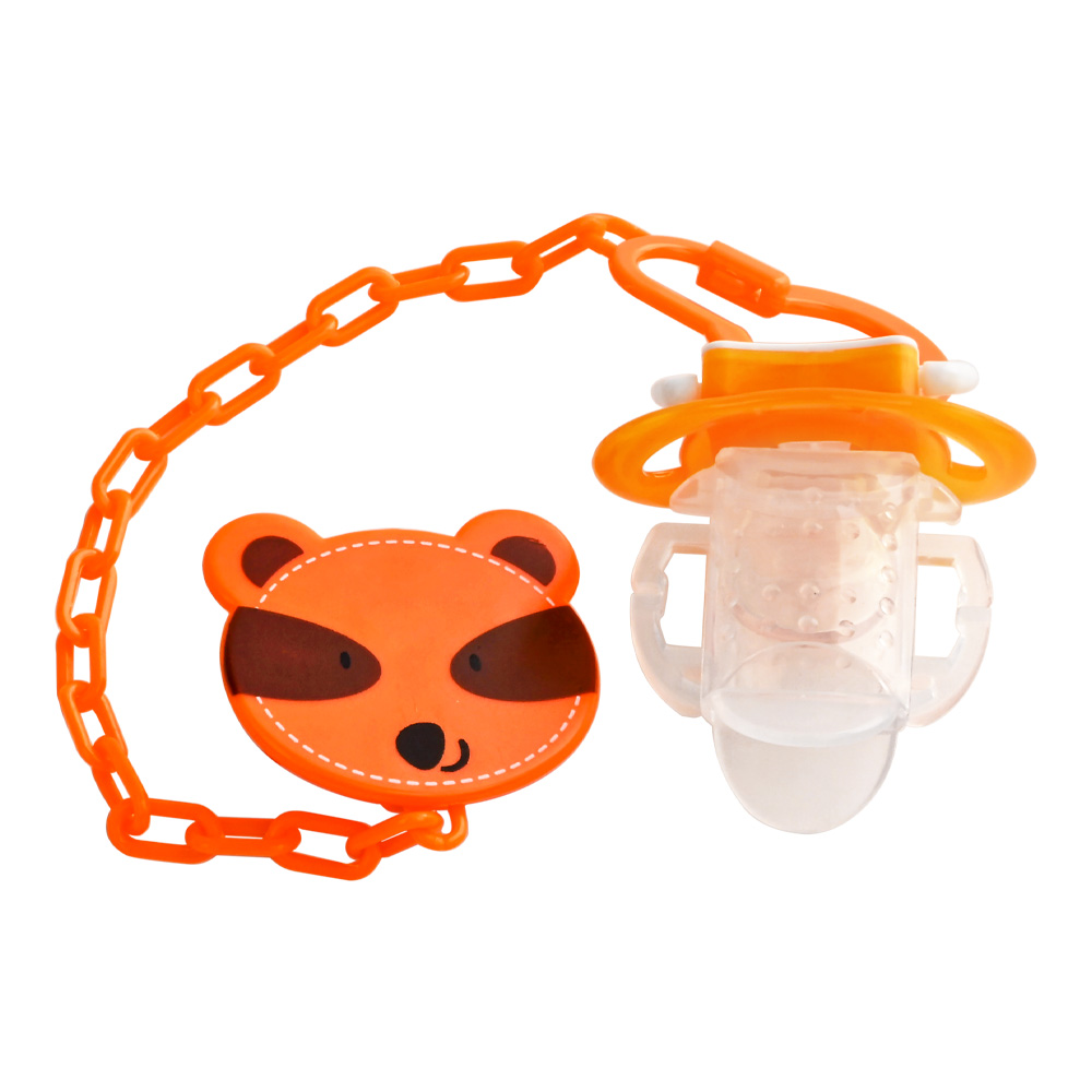 Пустышка Pituso силиконовая + держатель размер M ORANGE FOX SN6563 купить — фото 5