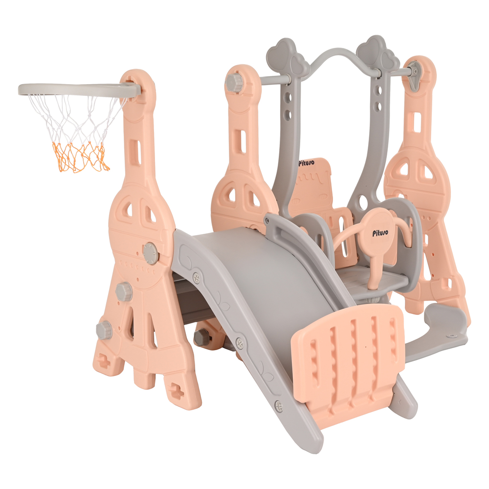 Горка-Комплекс Pituso Космо горка,качели,баскет.кольцо L-MZ04 купить — фото 6