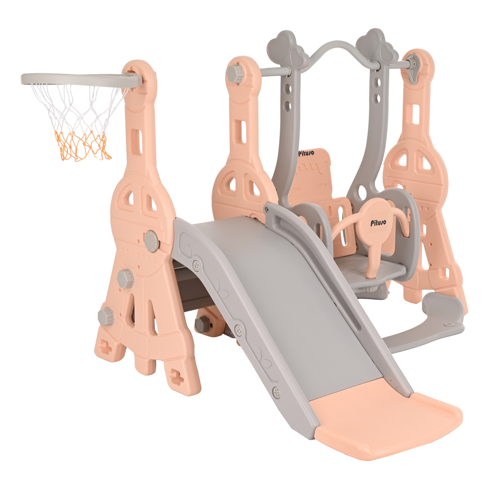 Горка-Комплекс Pituso Космо горка,качели,баскет.кольцо L-MZ04 купить — фото 5