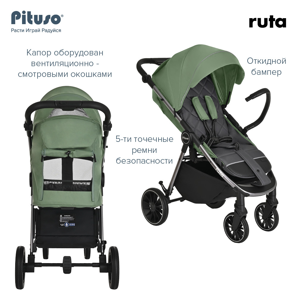 Прогулочная коляска Pituso Ruta чехол на ножки PU купить — фото 18