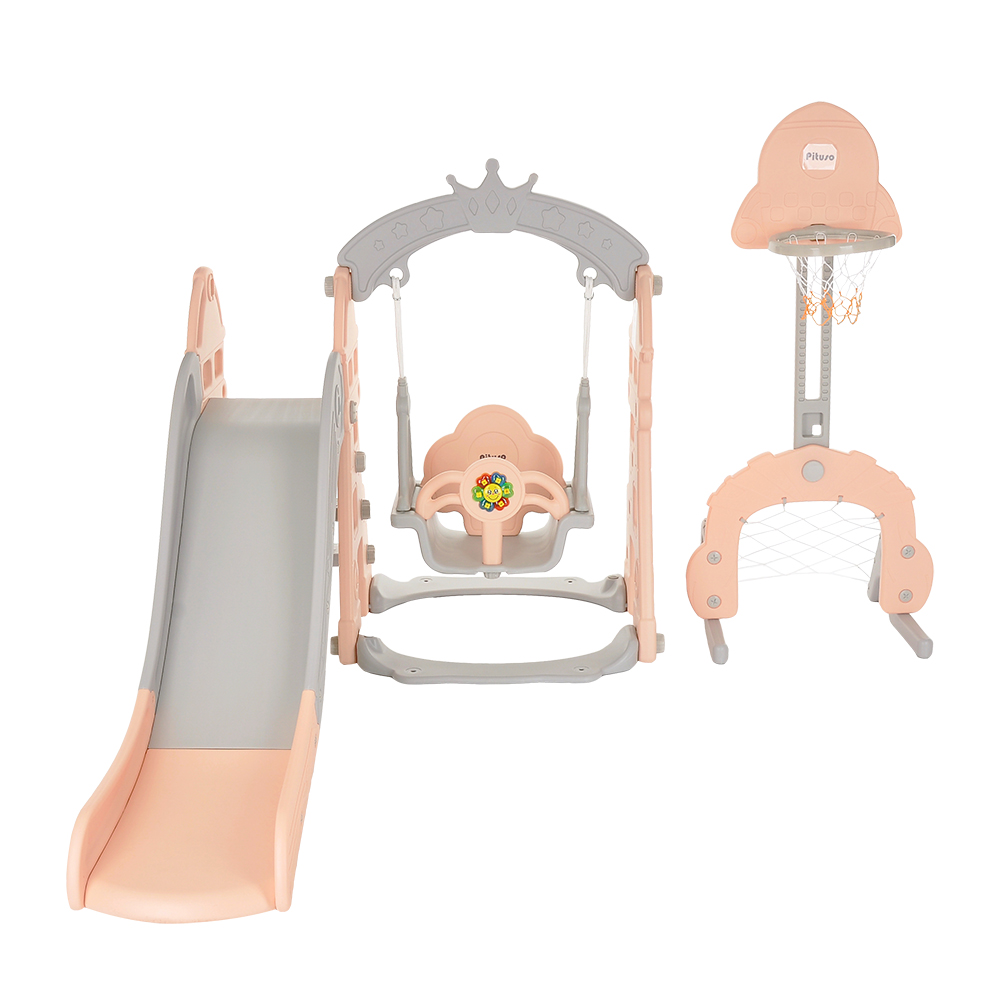 Горка-Комплекс Pituso Замок горка,качели,футб.ворота,баскет.стойка, звук L-DT05 купить — фото 4