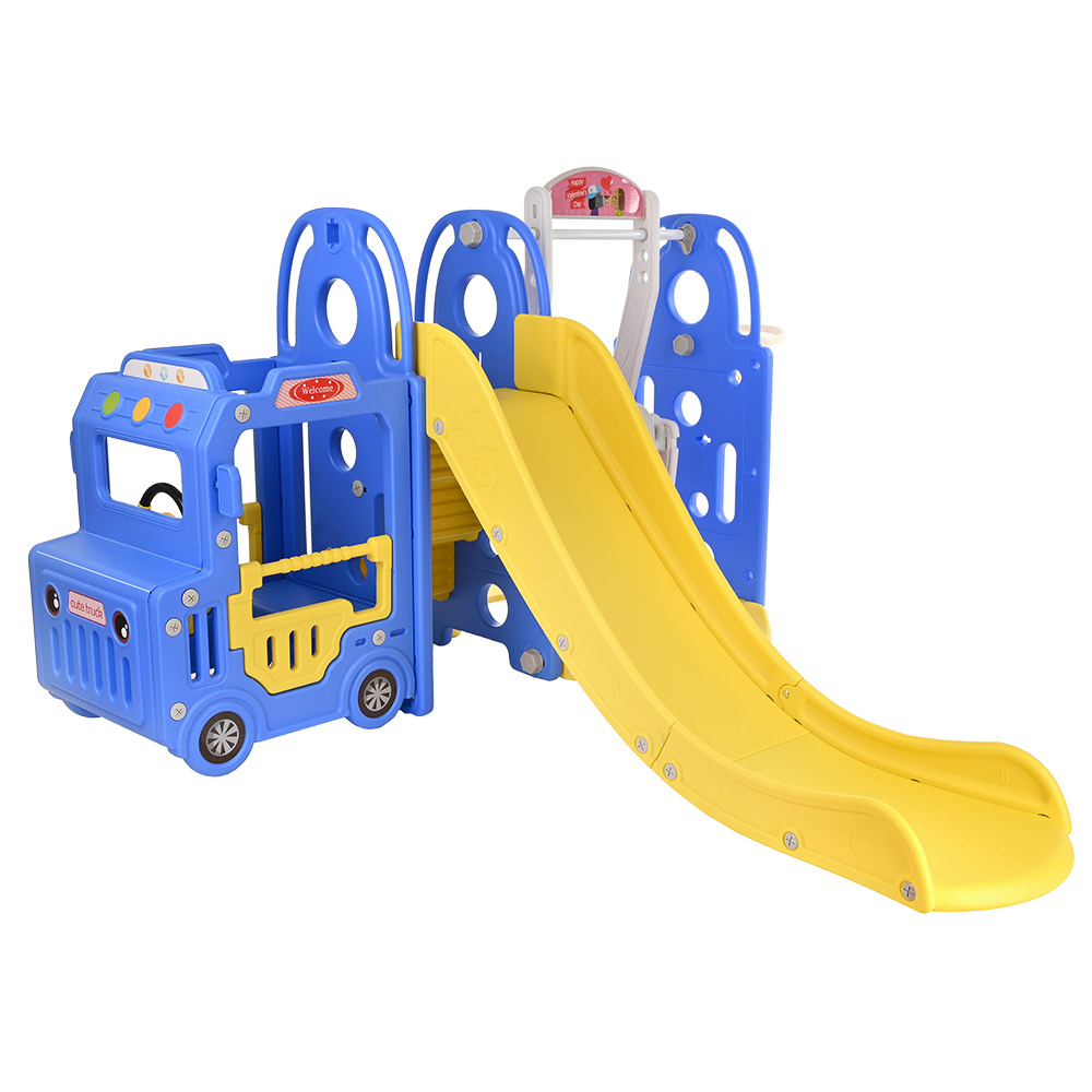 Горка-Комплекс Pituso Cute Truck (горка,качели,баскет.кольцо) UN-BS01 купить — фото 1