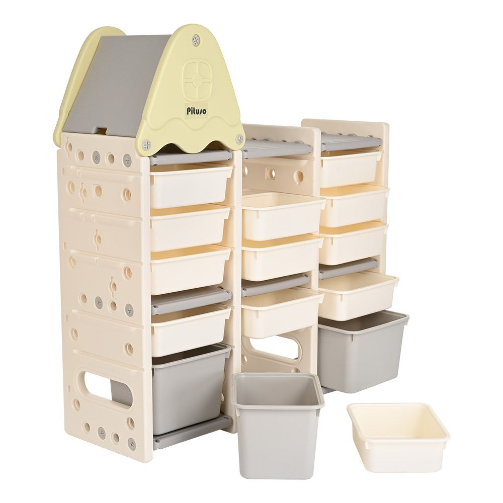 Стеллаж Pituso для игрушек Домик Green/Серый-белый-фисташка FE-SN-SW004-green купить — фото 4