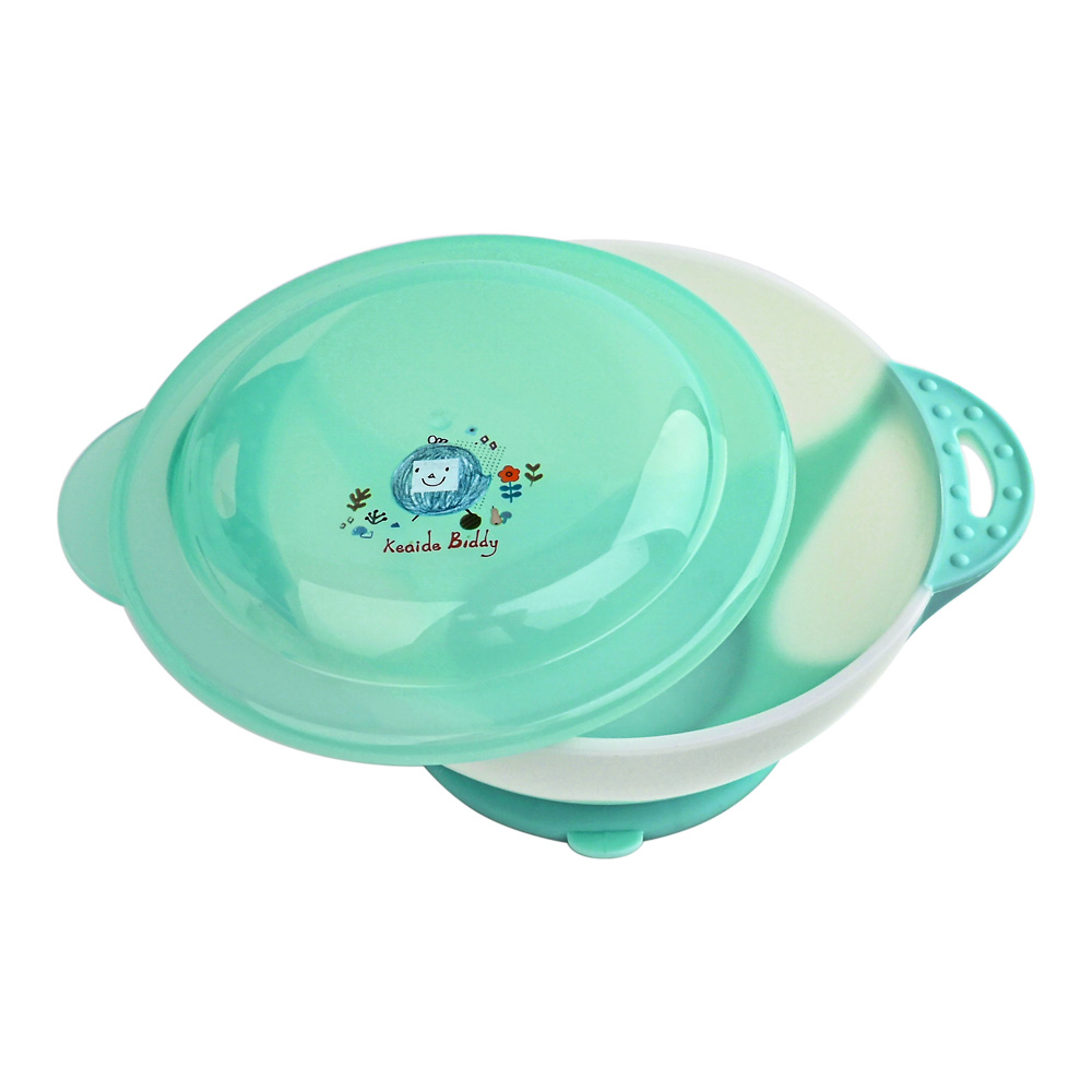 Тарелка Pituso детская на присоске с крышкой 400 мл Mint (Мятный) KD88661 купить — фото 2