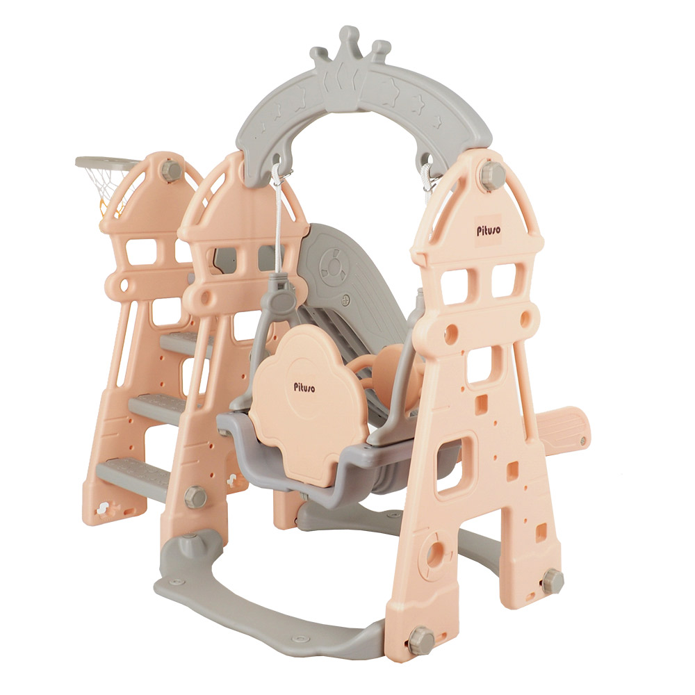 Горка-Комплекс Pituso Замок горка,качели,баскет.кольцо L-DT03 Beige купить — фото 6