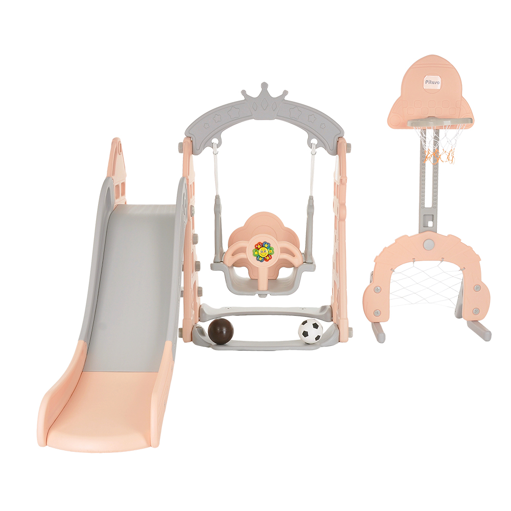 Горка-Комплекс Pituso Замок горка,качели,футб.ворота,баскет.стойка, звук L-DT05 купить — фото 2