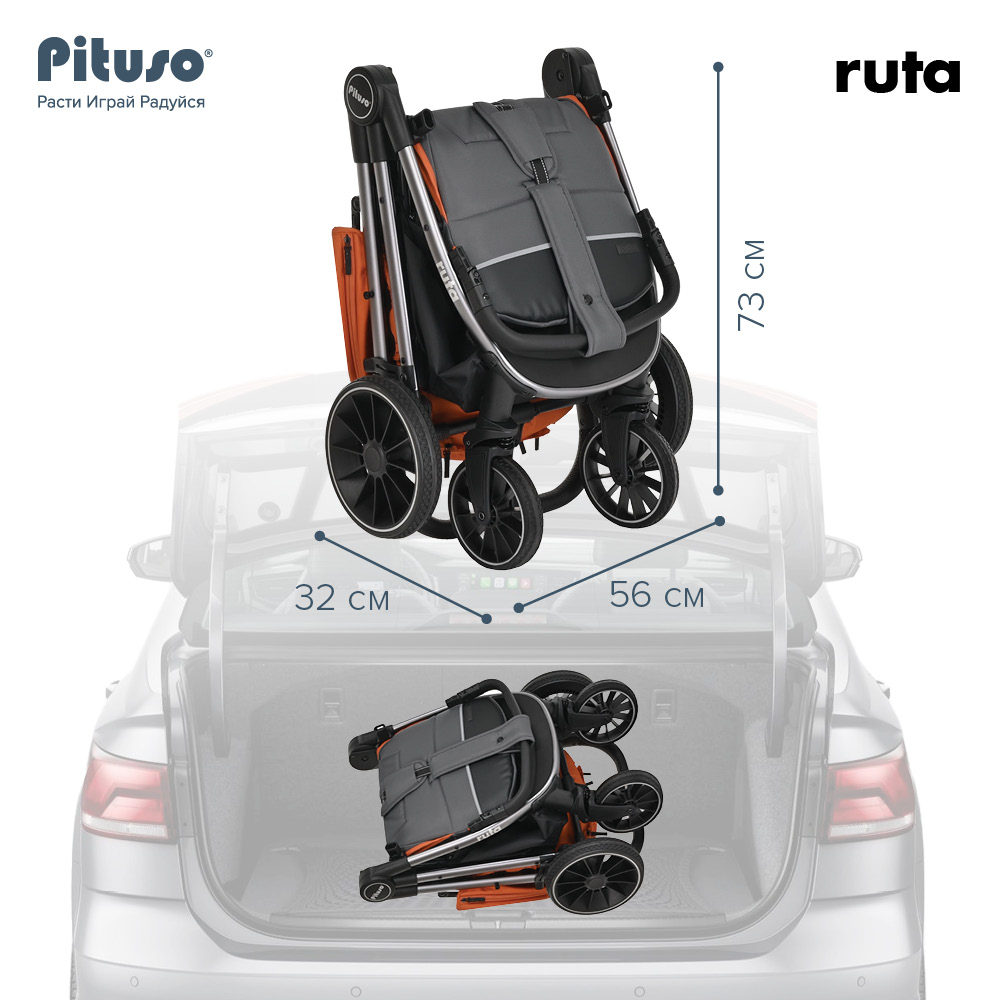 Прогулочная коляска Pituso Ruta чехол на ножки PU купить — фото 15