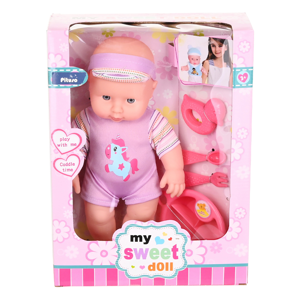 PITUSO Набор "Пупс с аксессуарами для кормления в кепи HWA1308590 купить — фото 2