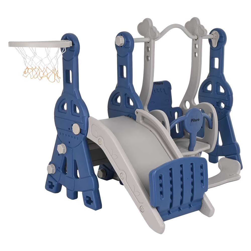 Горка-Комплекс Pituso Космо горка,качели,баскет.кольцо L-MZ04 купить — фото 3