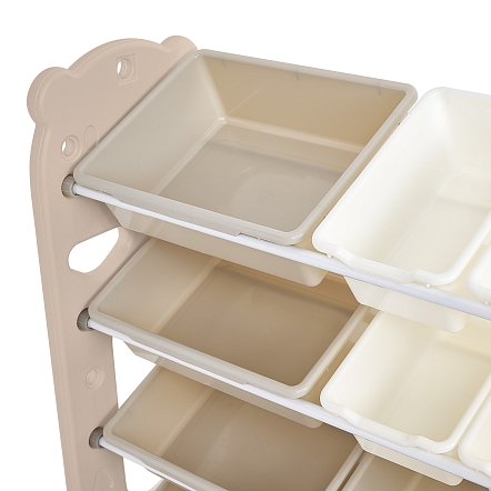 Стеллаж для игрушек с ящиками Pituso Балу,4 яруса 105*33*85 Beige/Бежевый NSNJ-0001-4-5-Beige купить — фото 7