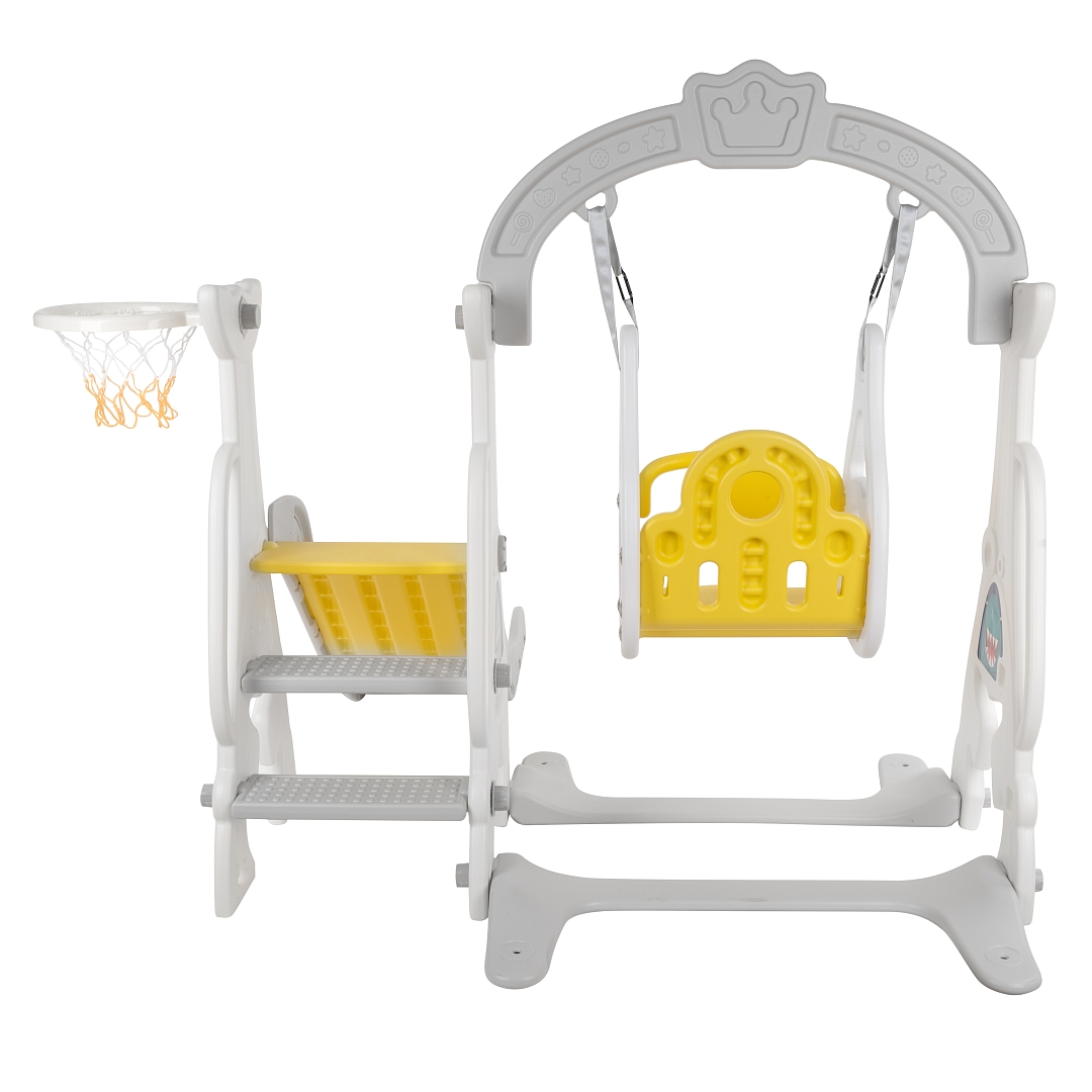 Горка-Комплекс Pituso Shark (горка,качели,баскет.кольцо) White/Белый-синий UN-DW03-white купить — фото 5