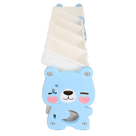 Стеллаж Pituso для игрушек с ящиками Медвежонок 3 полки Blue/Голубой