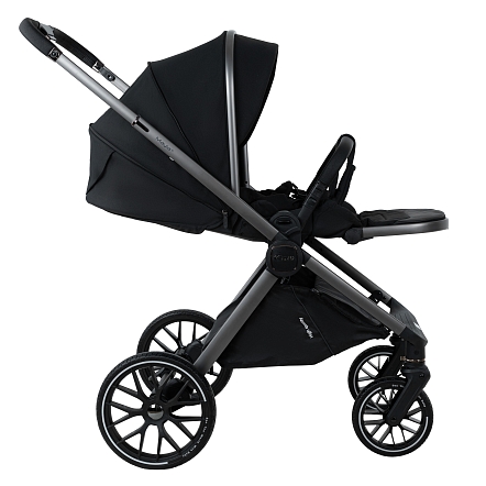 Коляска 2 в1  Pituso Mayla Plus короб+прогулка Black/Graphite MPLS/555-BLACK