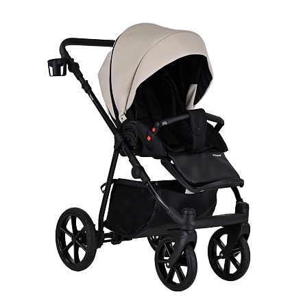 Коляска Pituso 2 в1 Tossa короб+прогулка Кожа/Latte TS/25/5
