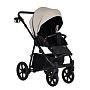 Коляска Pituso 2 в1 Tossa короб+прогулка Кожа/Latte TS/25/5