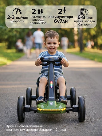 Электромобиль Pituso (86*52*50 см), складной, колеса ЭВА, с ПУ, Зеленый/Green 2690011-2R-Green купить — фото 17