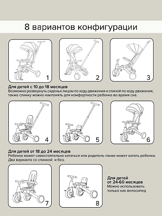 PITUSO Велосипед трехколесный Pituso Leve Pro складной T8 купить — фото 16