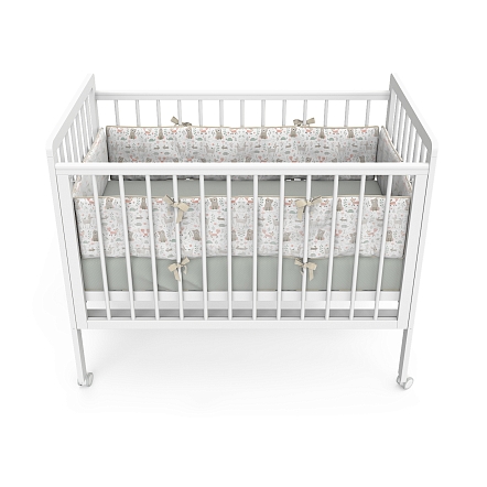 Кровать детская Pituso TINY (лайт) автостенка/колесо купить — фото 7