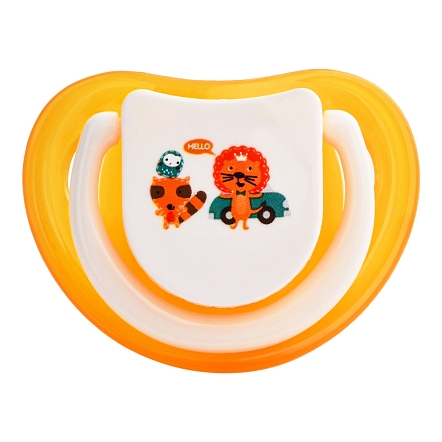 Пустышка Pituso силиконовая + держатель размер M ORANGE FOX SN6563 купить — фото 2