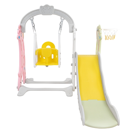 Горка-Комплекс Pituso Жирафик (горка,качели,баскет.кольцо) Colorful/Цветной UN-DW08 купить — фото 2