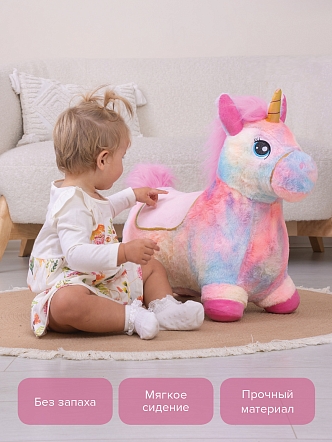 Прыгуны-животные Pituso Единорог, pvc, плюш.чехол, насос, муз. GS015 Multicolor купить — фото 6