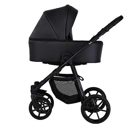 Коляска Pituso 2 в1 Tossa короб+прогулка Кожа/Black TS/25/1