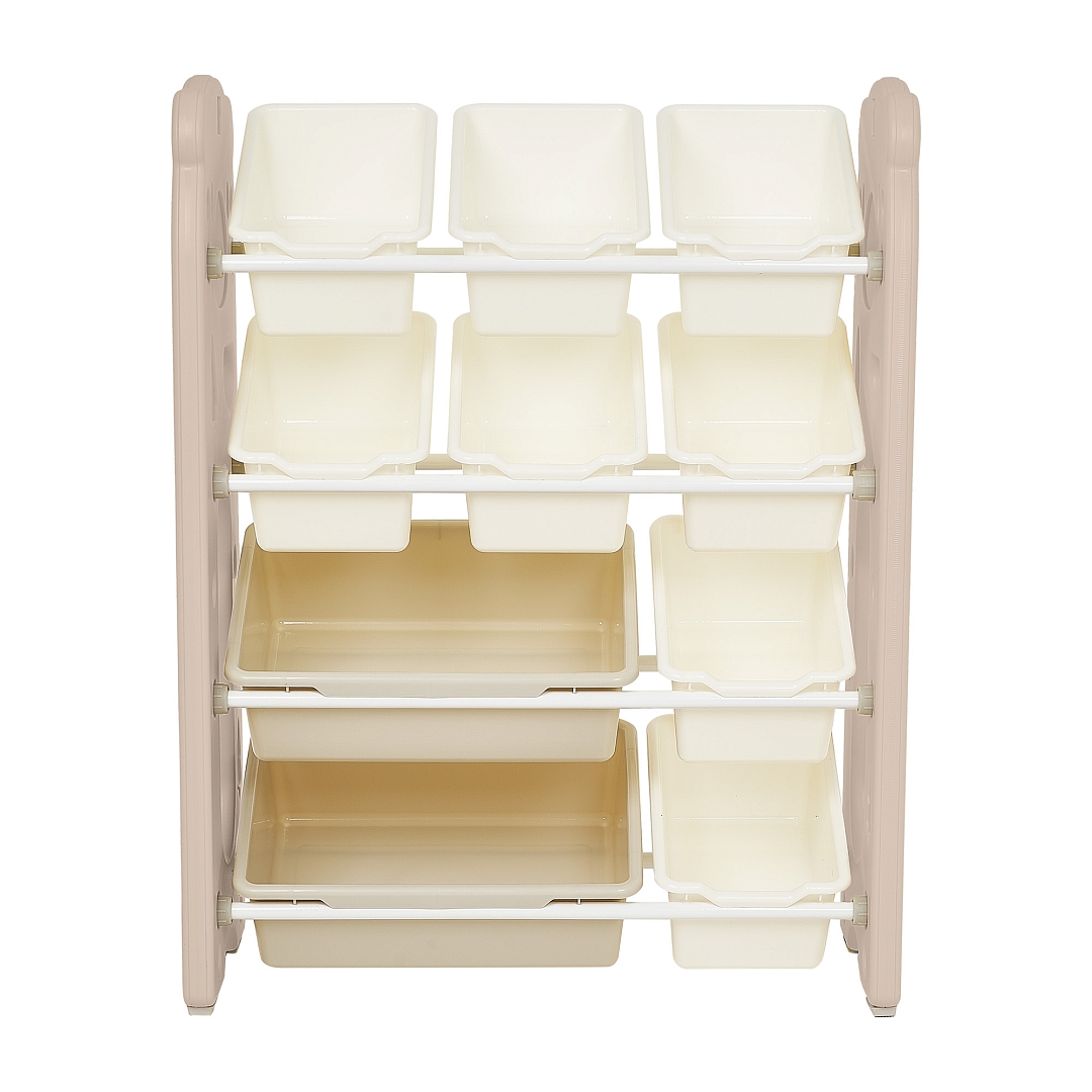 Стеллаж для игрушек с ящиками Pituso Балу,4 яруса 67*33*85 Beige/Бежевый NSNJ-0001-4-3-Beige купить — фото 3