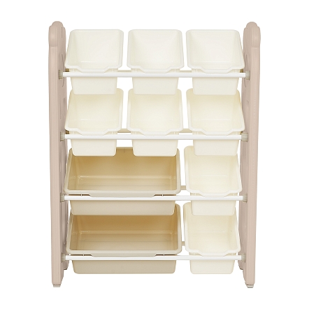 Стеллаж для игрушек с ящиками Pituso Балу,4 яруса 67*33*85 Beige/Бежевый NSNJ-0001-4-3-Beige купить — фото 3
