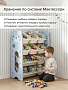 Стеллаж для игрушек с ящиками Pituso Балу,4 яруса 67*33*85 Blue/Голубой NSNJ-0001-2-3-Blue купить — фото 10
