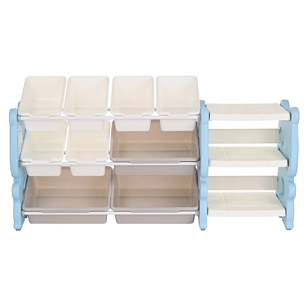 Стеллаж Pituso для игрушек с ящиками Медвежонок 3 полки Blue/Голубой