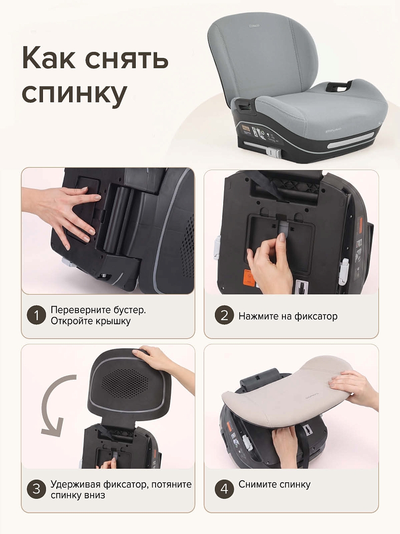 Удерживающее устройство Pituso для детей 15-36 кг COSCO (i-Size) F001 купить — фото 15