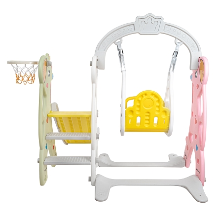 Горка-Комплекс Pituso Жирафик (горка,качели,баскет.кольцо) Colorful/Цветной UN-DW08 купить — фото 4