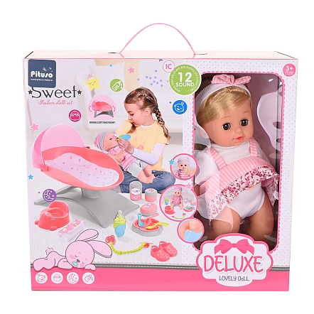Набор Pituso Кукла-девочка с аксессуарами+шезлонг 32 см HW22018509 купить — фото 10
