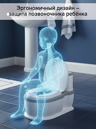 Детский горшок Pituso Мини Унитаз музыкальный FG3331-Grey купить — фото 15