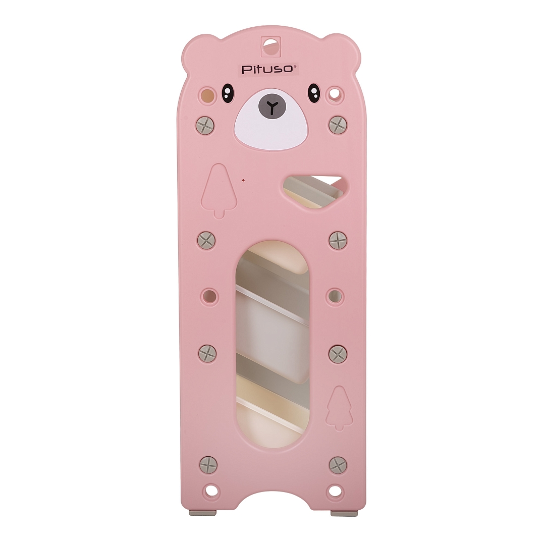 Стеллаж Pituso для игрушек с ящиками Балу,4 яруса,Pink/Розовый NSNJ-0001-3-5-Pink купить — фото 2