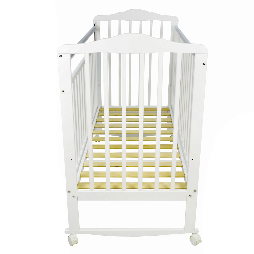 Кровать детская Pituso Marsel колесо-качалка.опуск.планк/накладка ПВХ Белый 3150511 купить — фото 2