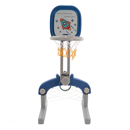 Стойка баскетбольная Pituso Ракета (с кольцебросом,футб.воротами) L-HJLQJ02-blue купить — фото 2