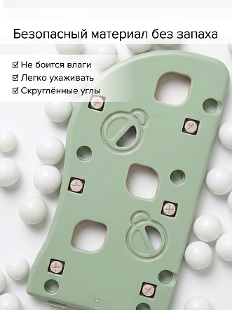 Стеллаж Pituso для игрушек с ящиками и приставкой (книжная) Green/Олива UN-SJ34 купить — фото 9
