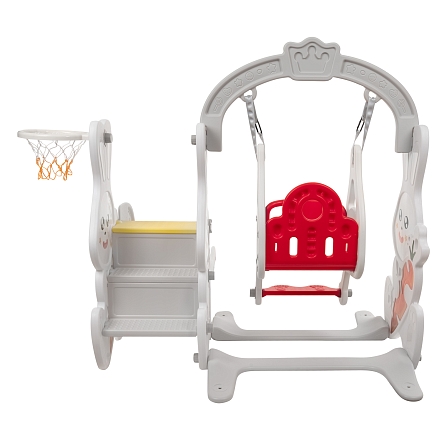 Горка-Комплекс Pituso Rabit (горка,качели,баскет.кольцо) White/Белый UN-DW02-white купить — фото 5