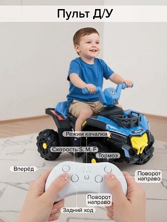 Электроквадроцикл Pituso 6V/7Ah_20W*1 колеса пласт,свет,муз c П/У 2390029B купить — фото 17