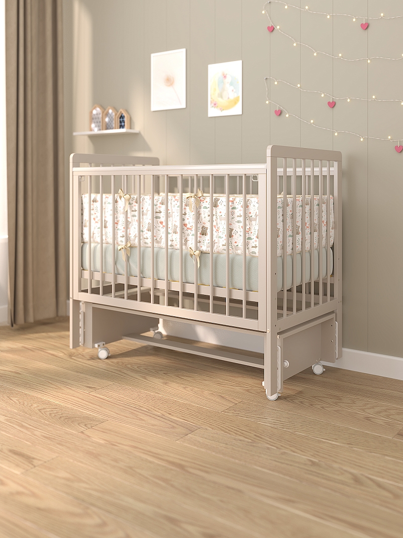 Кровать детская Pituso TINY (оптима) маятник/колесо купить — фото 10