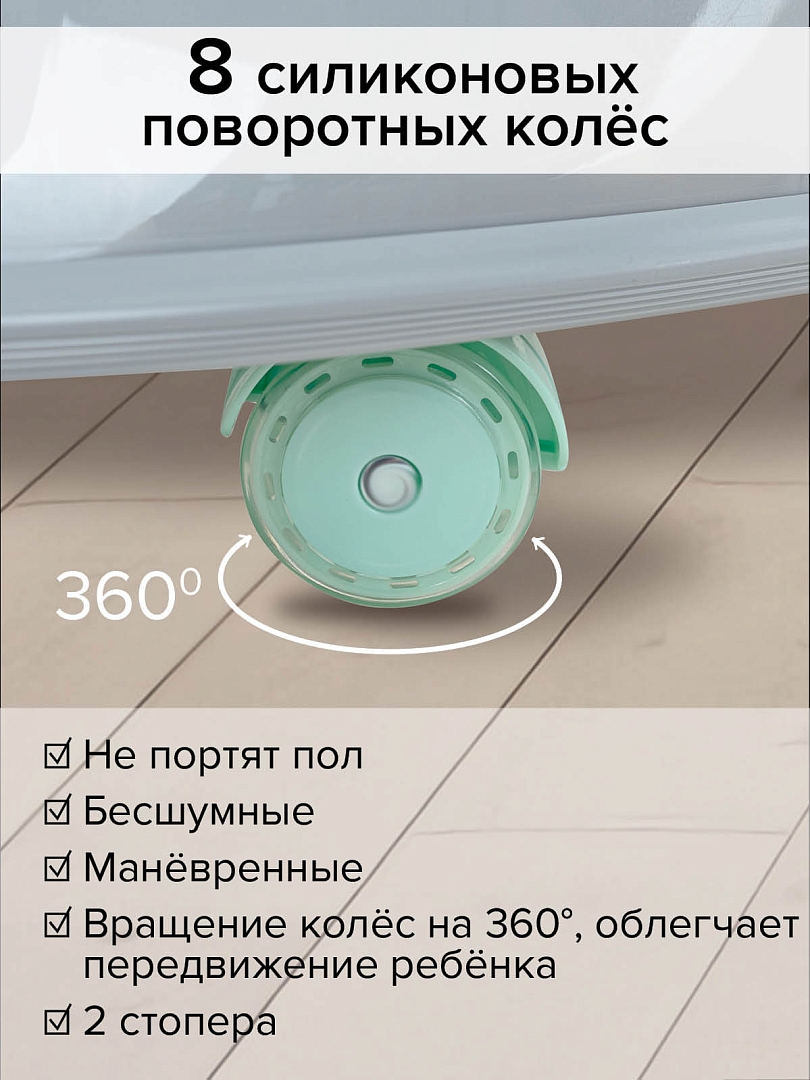 Ходунки Pituso Веселая ферма Mint/Grey Мятный/серый W1122PB8-Mint/Grey купить — фото 21