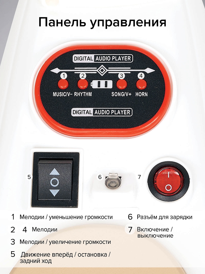 Электромотоцикл Pituso 6V/7Ah, двойной привод TM-013 купить — фото 18