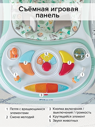 Ходунки Pituso Веселая ферма Mint/Grey Мятный/серый W1122PB8-Mint/Grey купить — фото 17