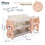 Стеллаж Pituso для игрушек с ящиками Медвежонок 3 полки Pink/Персик