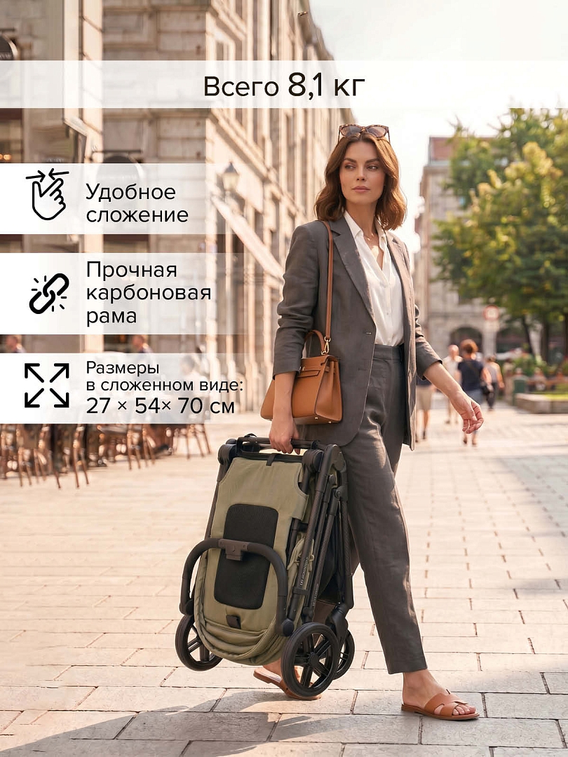 Коляска детская Pituso CARBON RX (прогулочная) X-666 купить — фото 39